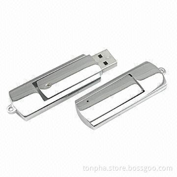 2GB Swive Out USB Flash/Pen Drives/Disks, Metal Case with Keyring